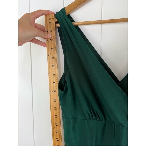 J. Crew Sophia Silk Tricotine Dress in Emerald Green Size 8 - Picture 7 of 8